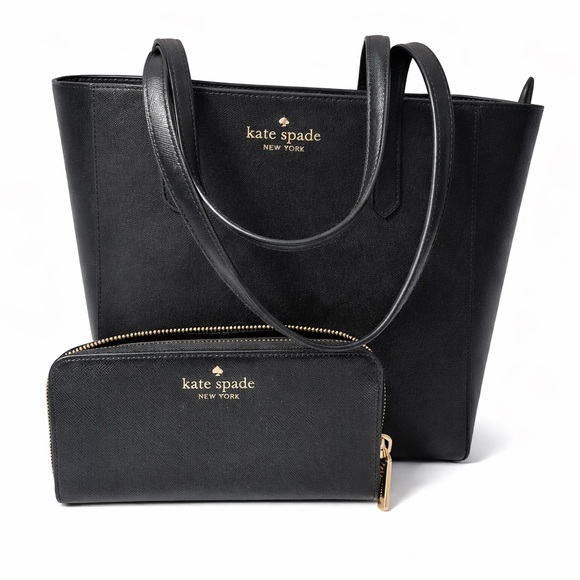 kate spade Handbags - Kate Spade Leather Tote & Wallet Set + Original Dust Bag